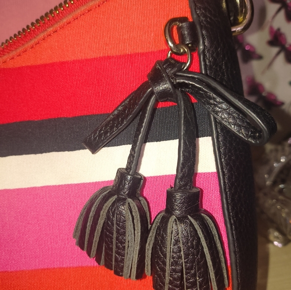 Kate Spade Hayes Street Aiden Hobo Bag Co-ordinating Bonita Stripe Wallet - Picture 9 of 13